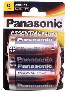 Батарейка Panasonic Essential Power LR20 D уп.2шт
