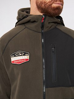 Куртка Alaskan blackWater X флис с капюшоном хаки  - фото 4