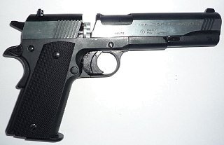 Пистолет Umarex Colt Government 1911 A1 Dark Ops хром пластик - фото 2