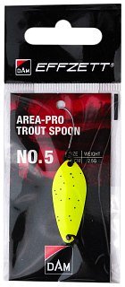 Блесна DAM Effzett Pro trout spoon №5 3,15см 2,5гр  yellow black flake U