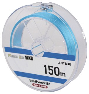 Шнур Tailwalk PowerEye Wx8 150м PE 2,0 15,9кг Light Blue - фото 2