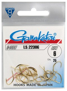 Крючок Gamakatsu LS-2230G gold №6 - фото 1