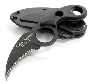 Нож Smith&Wesson H.R.T.2 коготь фикс. клинок  - фото 3