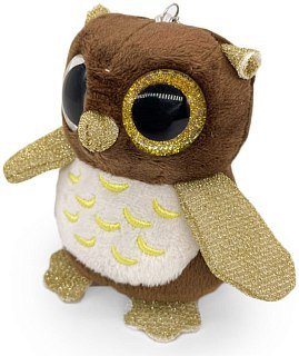 Игрушка Mimis Сова с подвесом коричневая 11см - фото 1