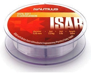 Леска Nautilus Isar fluorocarbon clear 50м 0.18мм 2.7кг