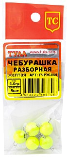 Груз TSF чебурашка разборная 5.0гр желтая 5шт - фото 2