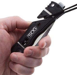 Нож SOG Trident Elite складной сталь Aus8 рукоять резина и пластик - фото 6