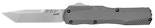 Нож Kershaw K9000TGRYSW Livewire автомат серая алюм рукоять сталь stonewash CPM  - фото 1