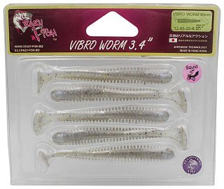 Приманка Crazy Fish Vibro worm 3,4