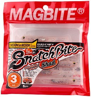Приманка Magbite MBW04 Snatch bite shad 3-05 3.0" 5шт