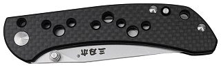 Нож Sanrenmu 9165-KB складной сталь 12C27 Brush black carbon fiber overlay G10 - фото 4