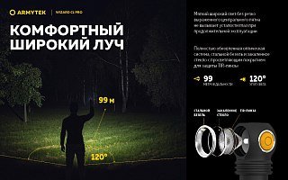 Фонарь Armytek Wizard C1 Pro Magnet USB теплый налобный - фото 16