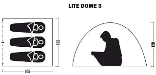 Палатка Jungle Camp Lite Dome 3 синий/серый - фото 6