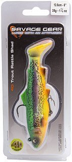Приманка Savage Gear 4D Trout rattle shad 12.5см 35гр MS 04 fire trout