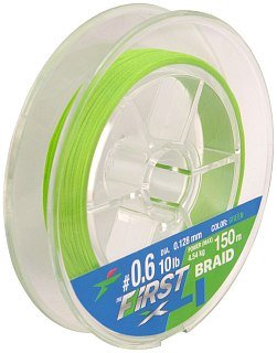 Шнур Intech First Braid X4 150м 0,6/0,128мм green