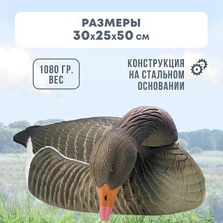Подсадной гусь Taigan Goose shell кормящийся со съемной головой - фото 4