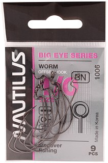 Крючок Nautilus Offset Big Eye Series Worm 1006 №1/0