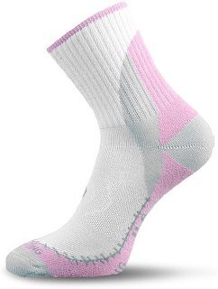Носки Lasting ILA381 cotton+polypropylene бело-серо-розовый 