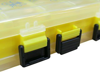 Коробка Pontoon21 для приманок 206x170x42 LCB 2 стор желтая верх прозр - фото 4