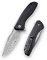 Нож Civivi Baklash Flipper Knife G10 Handle (3.5" Damascus Blade) black 