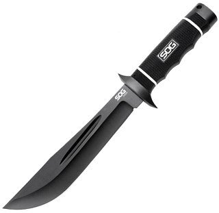 Нож SOG Creed - Black Tini фикс. клинок сталь AUS8 кратон - фото 1