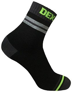 Носки DexShell Pro visibility Cycling черный серый зеленый  - фото 2