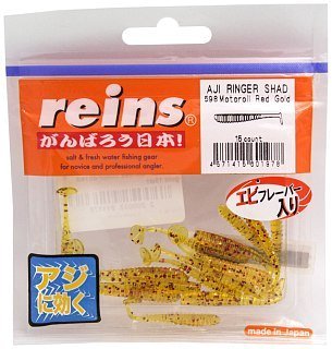 Приманка Reins Aji ringer shad 1,5'' цв. 598 motor oil red gold 15шт