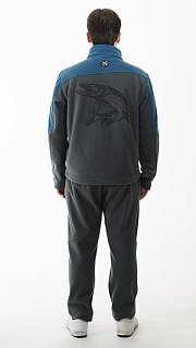 Джемпер Nautilus Keepler флисовый Blue/Grey с принтом - фото 4