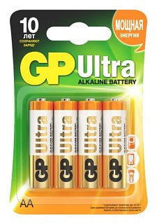 Батарейка GP AA Alkaline 15AU-2CR4 Ultra уп.4шт