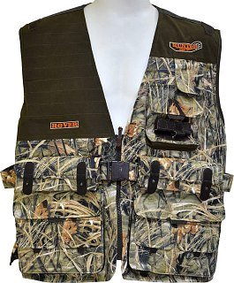 Жилет ХСН охотника 20 патрон с рюкзаком осока  - фото 1