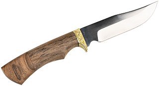 Нож ИП Семин Юнкер сталь 65x13 ценные породы дерева гравировка - фото 2