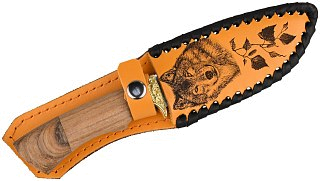 Нож ИП Семин Пластун сталь 65х13 литье ценные породы дерева - фото 7