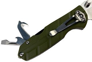 Нож Sanrenmu 7092SUX-PP-T4 складной сталь 12C27 Matte mirror green PA66 GF - фото 3