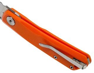 Нож складной Real Steel Luna Lite Orange G10 клинок D2 7см - фото 3