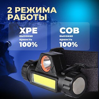 Фонарь Pereval BT-HL9058 налобный 120 Lumens - фото 3
