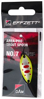 Блесна DAM Effzett Pro trout spoon №7 3,20см 4,2гр  chartreuse smolt UV