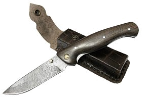 Нож ИП Семин Сибиряк дамасская сталь складной