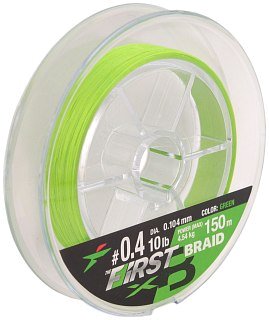Шнур Intech First Braid X8 150м 0,4/0,104мм green