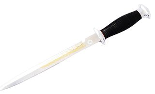 Нож Росоружие Кортик офицерский 95x18 кожа позолота - фото 5