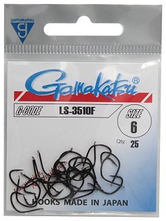 Крючок Gamakatsu LS-3510F black №6 - фото 1