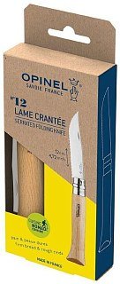 Нож Opinel №12 нерж ст рукоять из бука серрейторная заточка 002441 - фото 5
