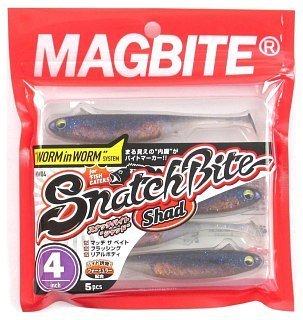 Приманка Magbite MBW04 Snatch bite shad 4-03 4.0" 5шт - фото 2