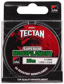 Леска DAM Tectan Superior 25м 0,12мм 1,5кг 3,3lbs green