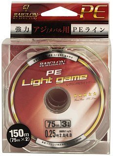 Шнур Raiglon PE light game 3 braid 150м PE 0,25/0,083мм - фото 1