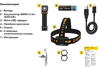 Фонарь Armytek Elf C2 micro USB белый - фото 6