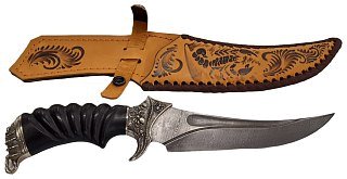 Нож ИП Семин Корсар дамасская сталь литье скорпион ценные породы дерева