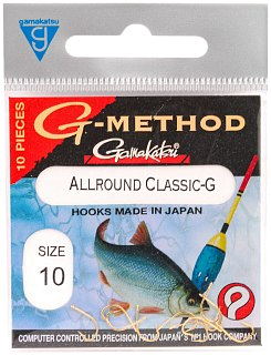 Крючок Gamakatsu G-Method allround gold №10