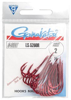 Крючок Gamakatsu LS-5260R red №2 - фото 1