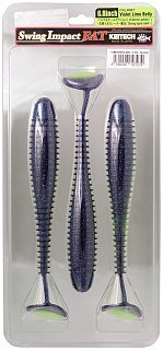 Приманка Keitech виброхвост Swing impact fat 6,8" PAL06 Violet Lime Belly - фото 2