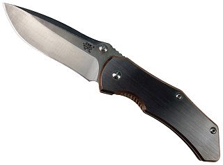 Нож Sanrenmu 7074LUC-SCY складной сталь 12C27 Brush bronze 420 steel - фото 4